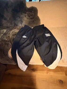 Nike Black Jogger Sweatpants with White Side Panels